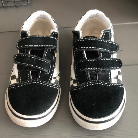 velcro vans checkered